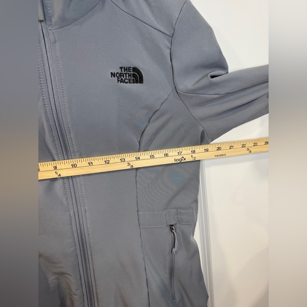 The North Face WindWall Jacket Womens Small Gray Fleece Lined Hooded Coat - Picture 9 of 13